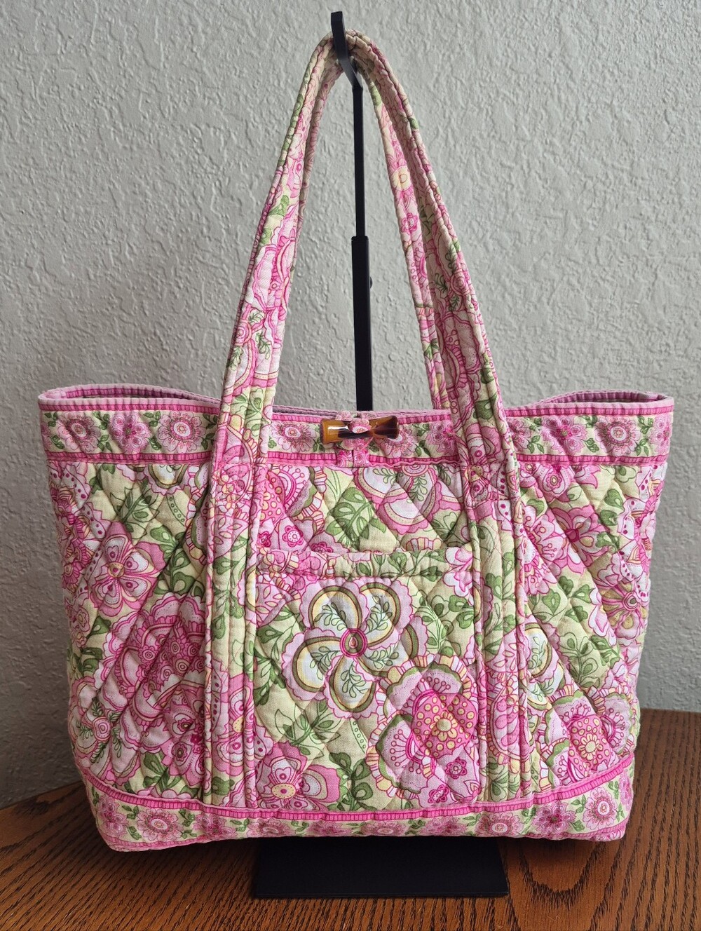 Vera Bradley Petal Pink Medium Sized Toggle Tote Shoulder Bag